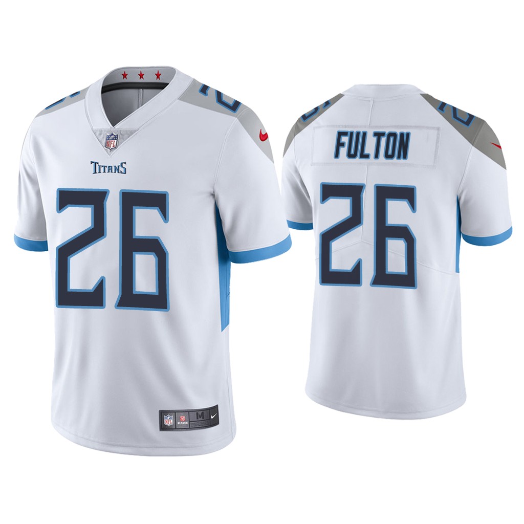 Men's Tennessee Titans #26 Kristian Fulton White Vapor Untouchable Stitched Jersey