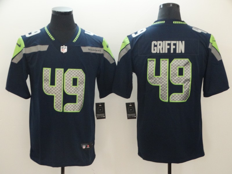 Men's Seattle Seahawks #49 Shaquem Griffin Navy Vapor Untouchable Limited Stitched NFL Jersey
