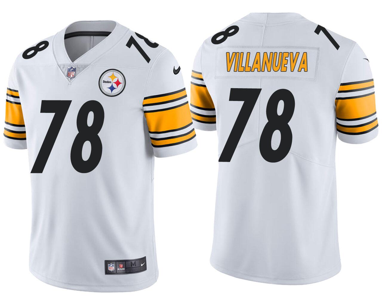 Men's Pittsburgh Steelers #78 Alejandro Villanueva White Vapor Untouchable Limited Stitched Jersey