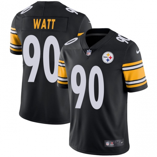 Men's Pittsburgh Steelers #90 T. J. Watt Black Vapor Untouchable Limited Stitched NFL Jersey