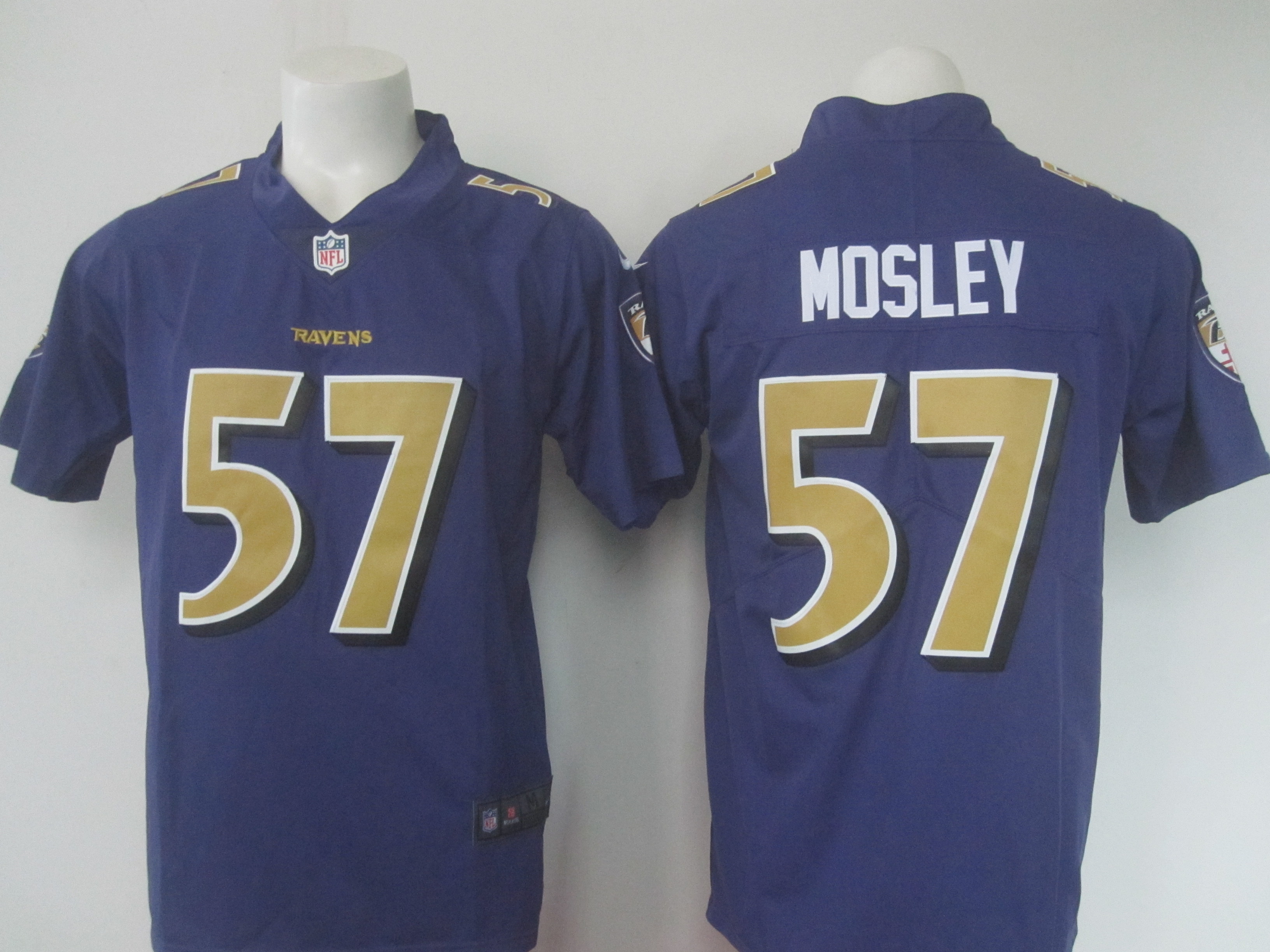 Men's Nike Ravens #57 C.J. Mosley Purple Limited Rush NFL Jersey