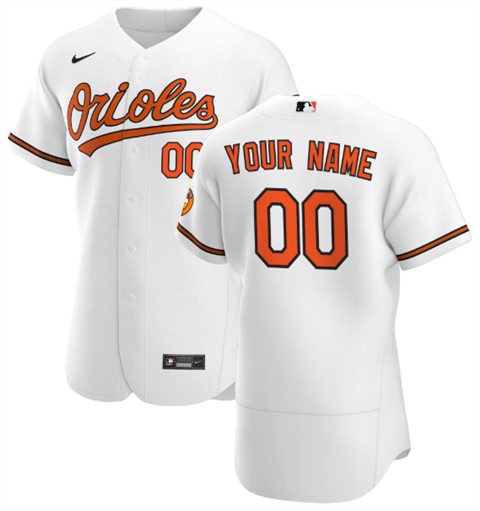 Men's Baltimore Orioles White ACTIVE PLAYER Custom Stitched MLB Jersey