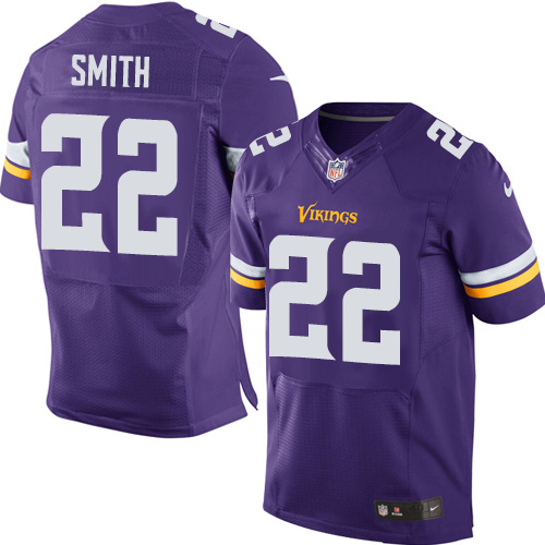 Nike Vikings #22 Harrison Smith Purple Team Color Men's Stitched NFL Elite Jersey