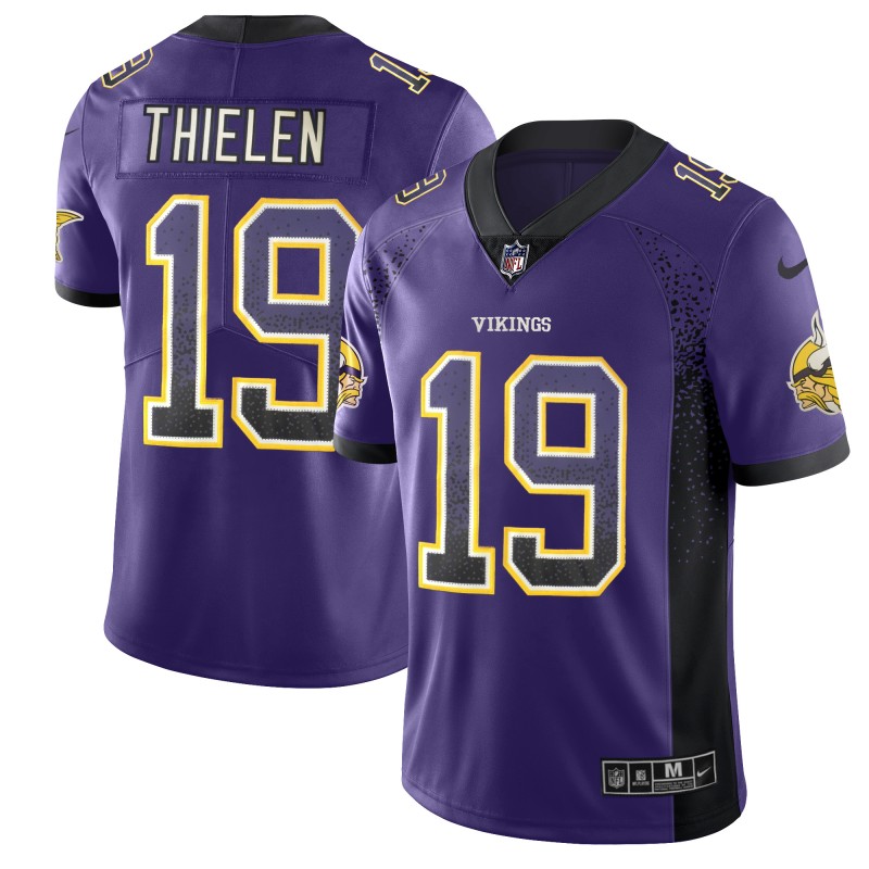 Men's Minnesota Vikings #19 Adam Thielen Purple 2018 Drift Fashion Color Rush Limited Stitched NFL Jersey