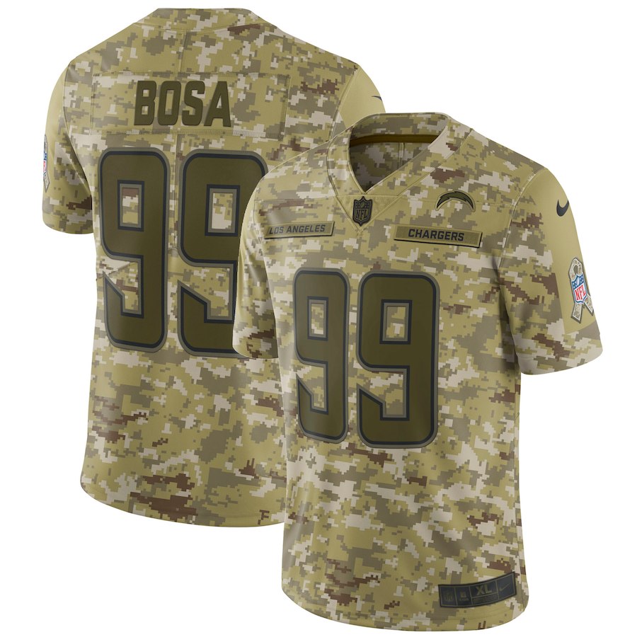 Men's Los Angeles Chargers #99 Joey Bosa 2018 Camo Salute to Service Limited Stitched NFL Jersey