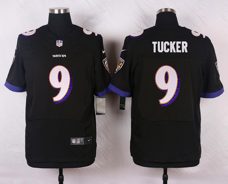 Nike Ravens #9 Justin Tucker Black Men's Stitched NFL New Elite Jersey
