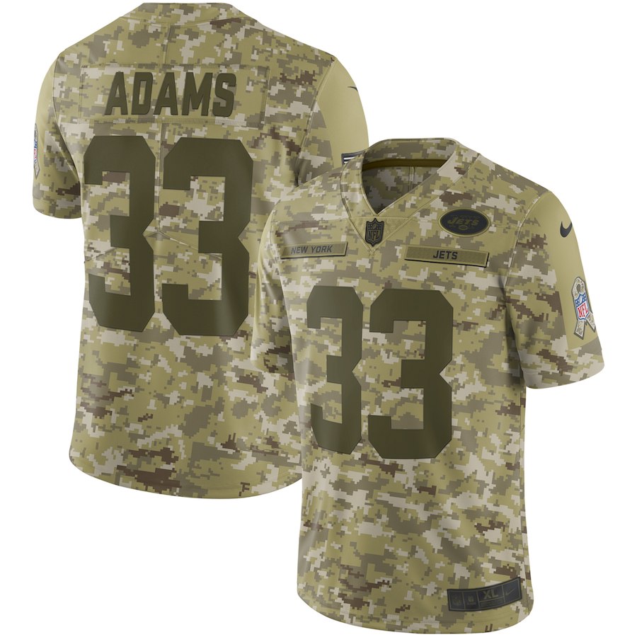 Men's New York Jets #33 Jamal Adams 2018 Camo Salute to Service Limited Stitched NFL Jersey