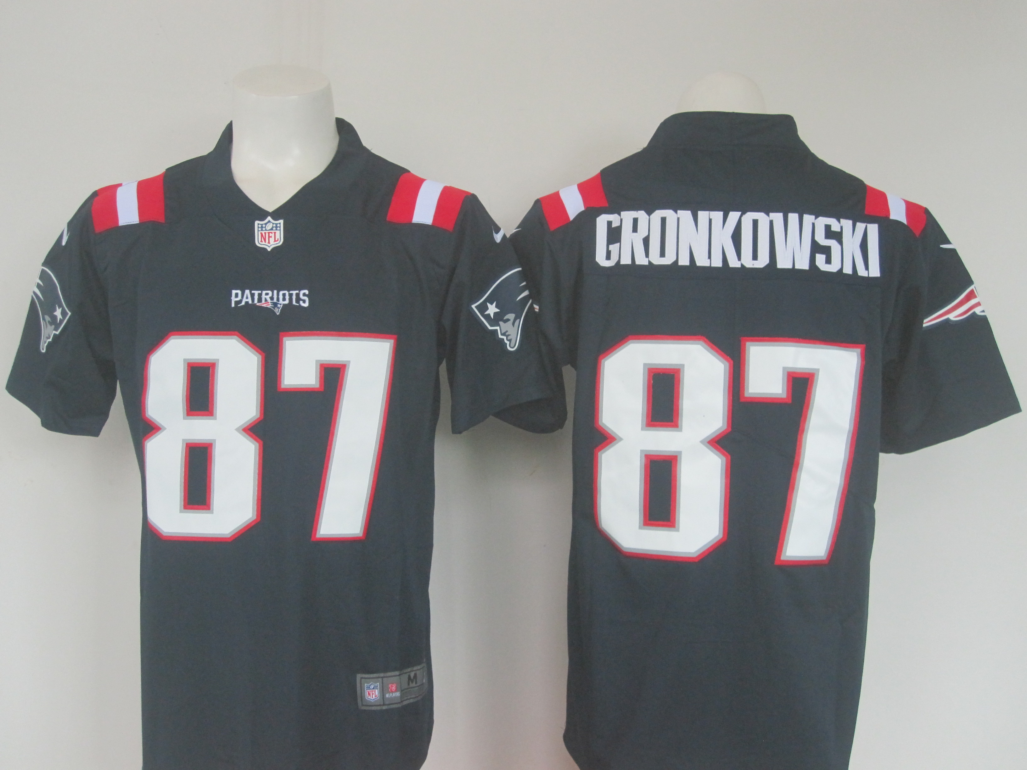 Men's Nike Patriots #87 Rob Gronkowski Navy Limited Rush Stitched NFL Jersey