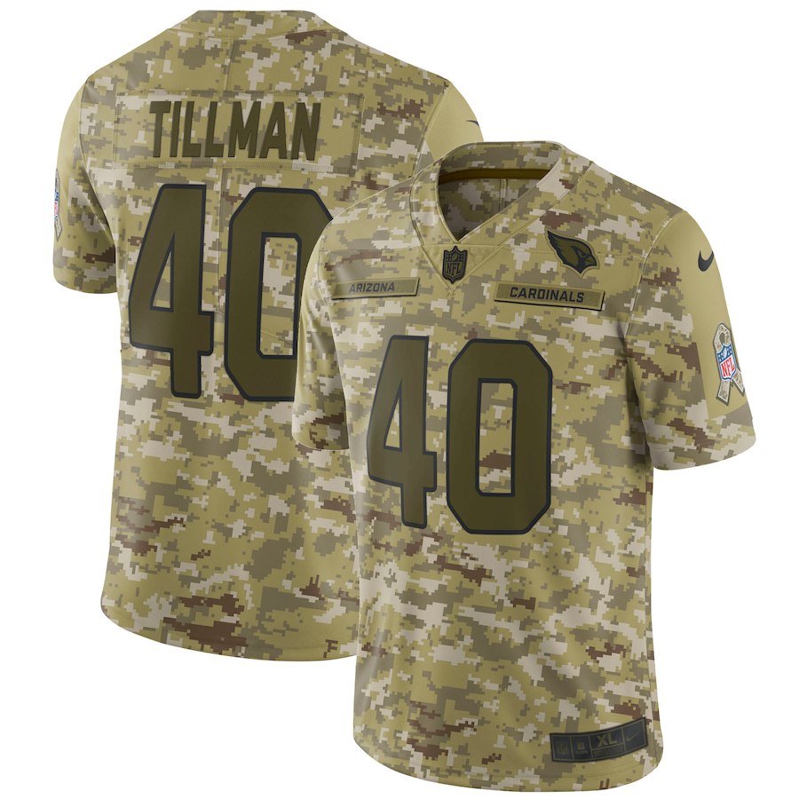 Men's Arizona Cardinals #40 Pat Tillman 2018 Camo Salute to Service Retired Player Limited Stitched NFL Jersey