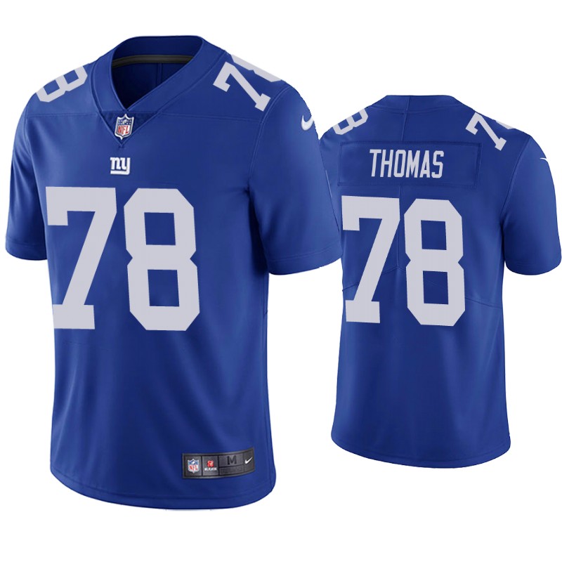 Men's New York Giants #78 Andrew Thomas Blue Vapor Untouchable Limited Stitched Jersey