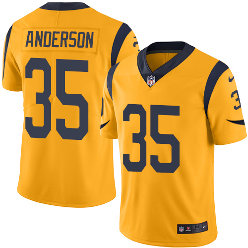 Men's Los Angeles Rams #35 C.J. Anderson Gold Vapor Untouchable Limited Stitched NFL Jersey