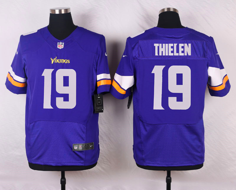 Nike Vikings #19 Adam Thielen Purple Team Color Men's Stitched NFL Elite Jersey