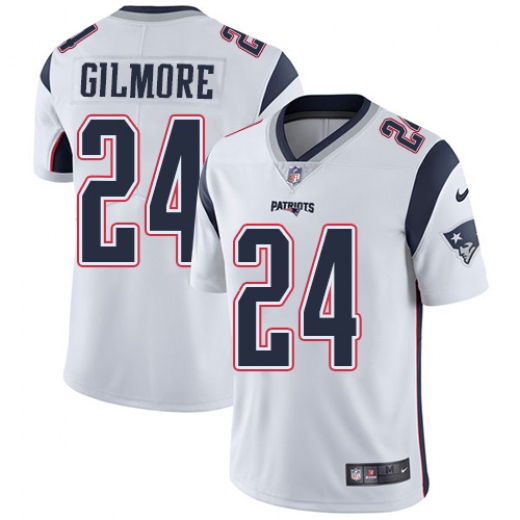 Men's New England Patriots #24 Stephon Gilmore White Vapor Untouchable Limited Stitched NFL Jersey