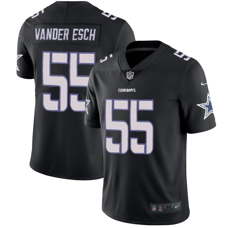 Men's Dallas Cowboys #55 Leighton Vander Esch 2018 Black Impact Limited Stitched NFL Jersey