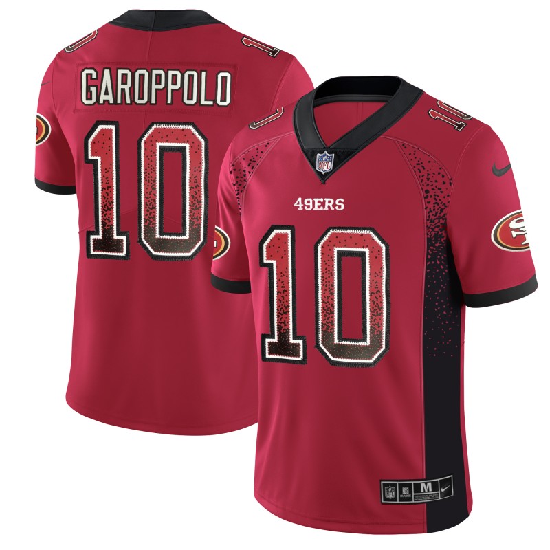 Men's San Francisco 49ers #10 Jimmy Garoppolo Red 2018 Drift Fashion Color Rush Limited Stitched NFL Jersey