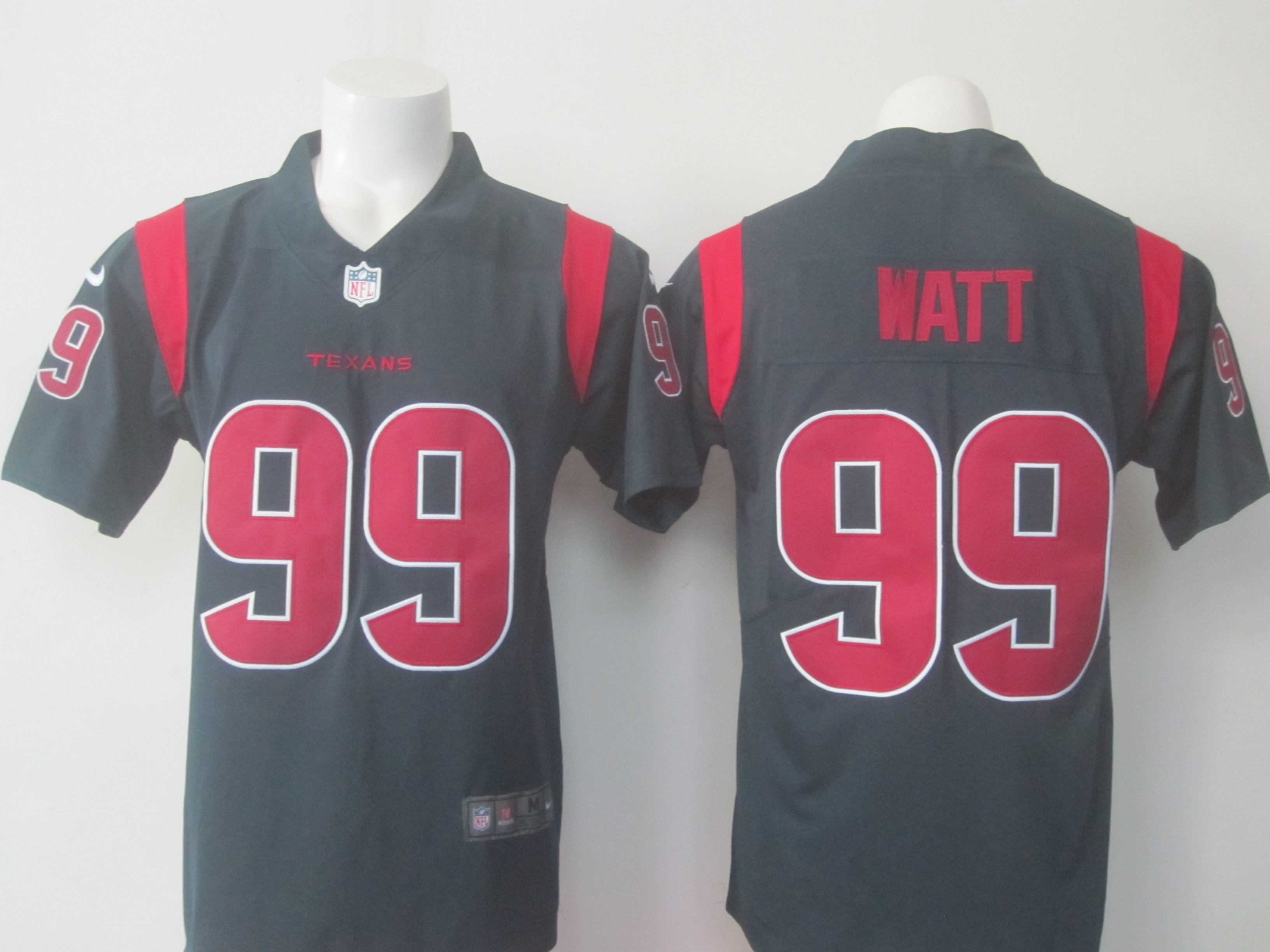 Men's Nike Texans # 99 J.J. Watt Navy Limited Rush Stitched NFL Jersey