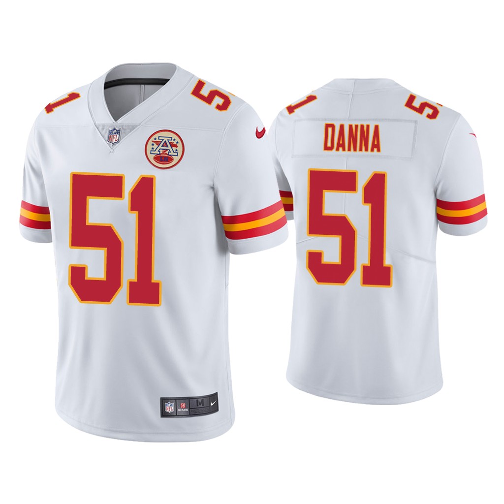 Men's Kansas City Chiefs #51 Michael Danna White Vapor Untouchable Limited Stitched Jersey