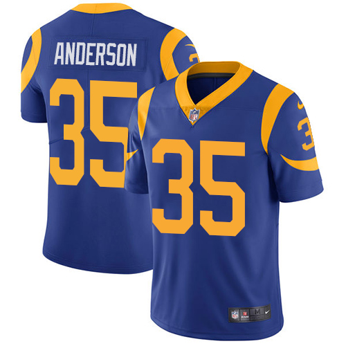 Men's Los Angeles Rams #35 C.J. Anderson Royal Blue Vapor Untouchable Limited Stitched NFL Jersey