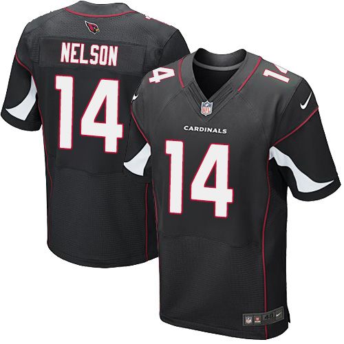 Nike Cardinals #14 J.J. Nelson Black Alternate Men's Stitched NFL Elite Jersey