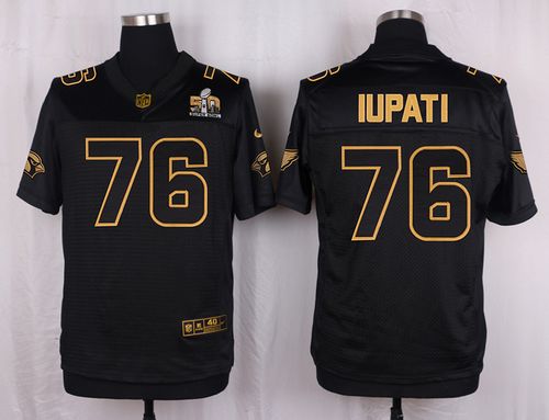 Nike Cardinals #76 Mike Iupati Black Pro Line Gold Collection Men's Stitched NFL Elite Jersey