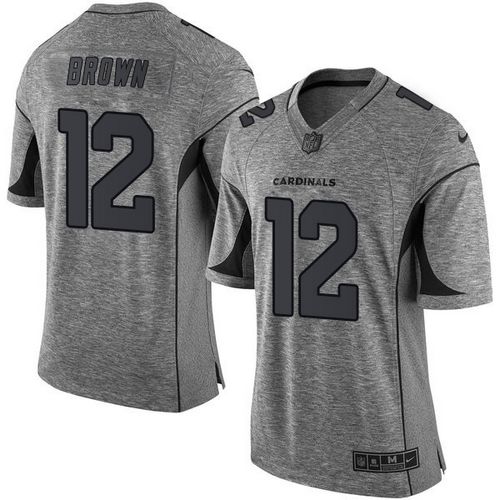 Nike Cardinals #12 John Brown Gray Men's Stitched NFL Limited Gridiron Gray Jersey