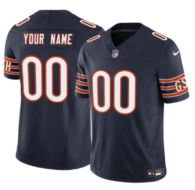 Men's Chicago Bears Active Player Custom Navy 2023 F.U.S.E Vapor Untouchable Limited Stitched Football Jersey