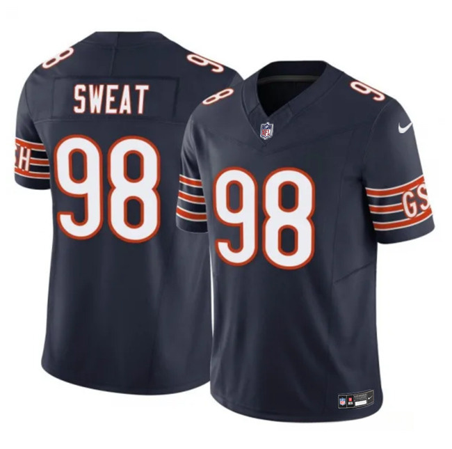 Men's Chicago Bears #98 Montez Sweat Navy 2023 F.U.S.E. Vapor Stitched Football Jersey
