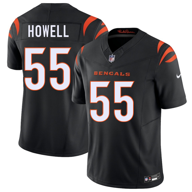 Men's Cincinnati Bengals #55 Cashius Howell Black 2026 Draft F.U.S.E. Vapor Untouchable Limited Stitched Football Jersey