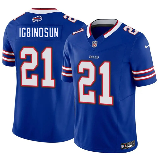 Men's Buffalo Bills #21 Davison Igbinosun Blue 2026 Draft F.U.S.E. Vapor Untouchable Limited Stitched Football Jersey