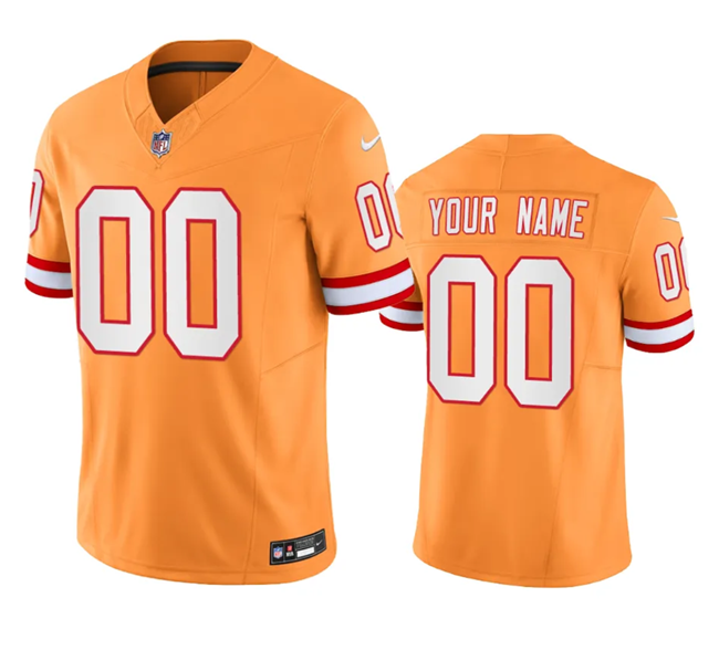 Men's Tampa Bay Buccaneers Active Player Custom Orange 2023 F.U.S.E.  Throwback Limited Stitched Jersey