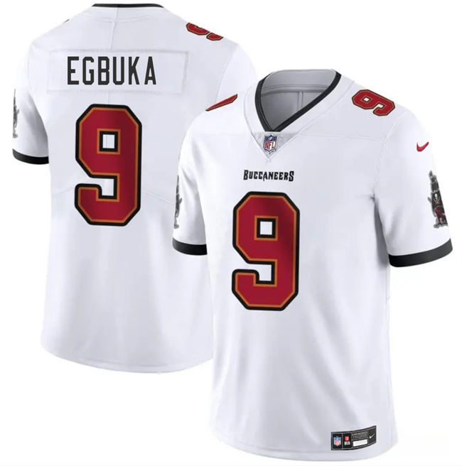Men's Tampa Bay Buccaneers #9 Emeka Egbuka White 2025 Draft Vapor Untouchable Limited Stitched Football Jersey