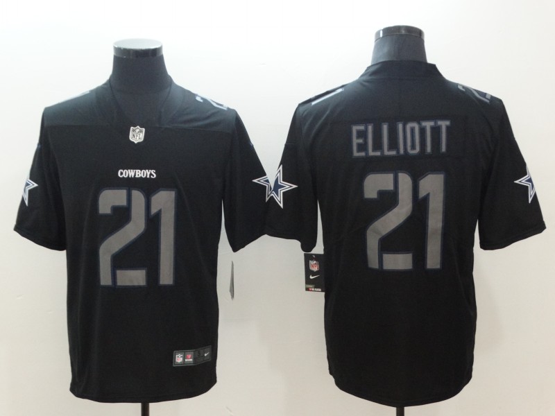 Men's Dallas Cowboys #21 Ezekiel Elliott Black 2018 Impact Limited Stitched NFL Jersey