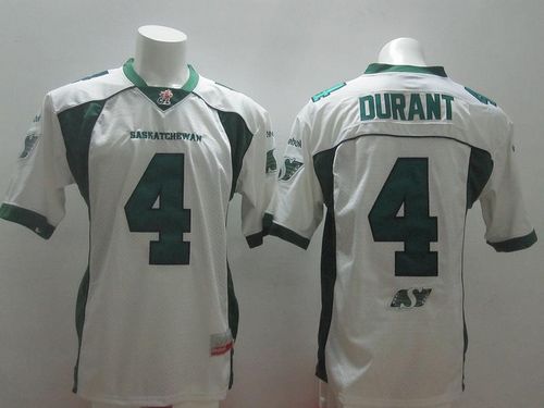 Roughriders #4 Darian Durant White Stitched CFL Jersey