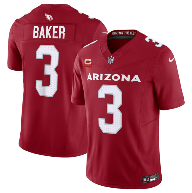 Men's Arizona Cardinals #3 Budda Baker Red 2023 F.U.S.E. With 4-Star C Patch Vapor Untouchable Limited Stitched Football Jersey