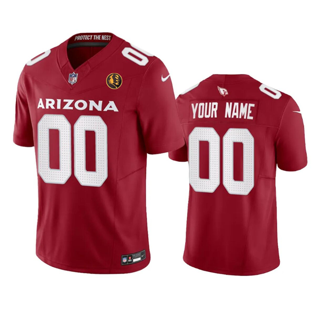 Men's Arizona Cardinals Active Player Custom Red 2023 F.U.S.E. With John Madden Patch Vapor Limited Stitched Football Jersey