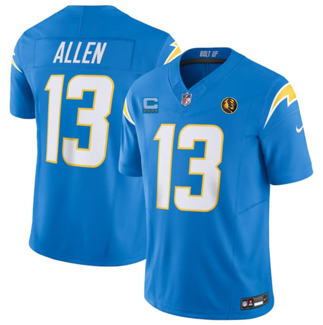 Men's Los Angeles Chargers #13 Keenan Allen Light Blue 2023 F.U.S.E. With 4-Star C Patch And John Madden Patch Vapor Limited Stitched Football Jersey