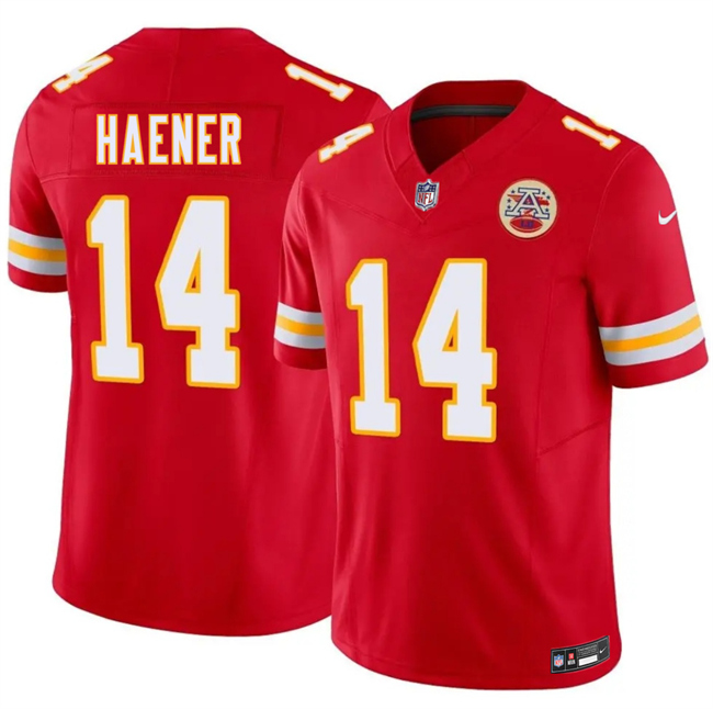 Men’s Kansas City Chiefs #14 Jake Haener Red 2026 F.U.S.E. Vapor Untouchable Limited Stitched Football Jersey