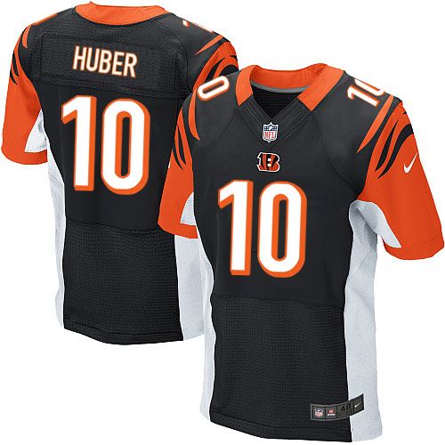 Nike Bengals #10 Kevin Huber Black Team Color Men's Stitched NFL Elite Jersey