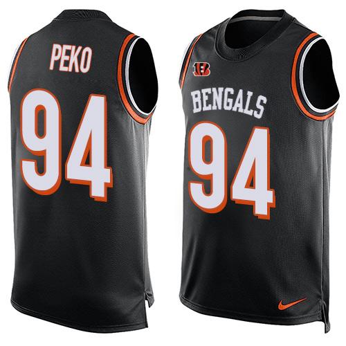 Nike Bengals #94 Domata Peko Black Team Color Men's Stitched NFL Limited Tank Top Jersey