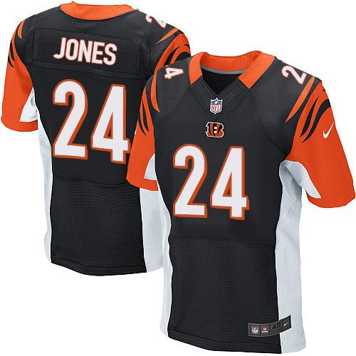 Nike Bengals #24 Adam Jones Black Team Color Men's Stitched NFL Elite Jersey