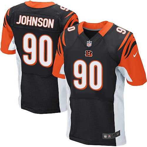 Nike Bengals #90 Michael Johnson Black Team Color Men's Stitched NFL Elite Jersey