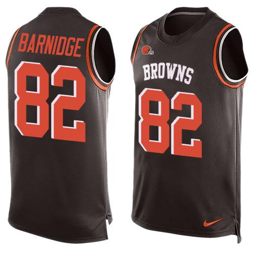 Nike Browns #82 Gary Barnidge Brown Team Color Men's Stitched NFL Limited Tank Top Jersey