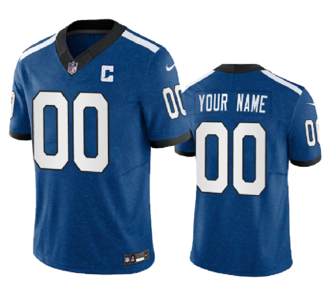 Men's Indianapolis Colts Active Player Custom Blue 2023 F.U.S.E. Throwback Vapor Untouchable Limited Stitched Football Jersey
