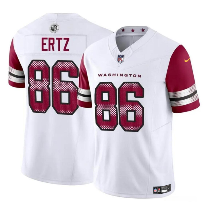 Men's Washington Commanders #86 Zach Ertz White 2023 F.U.S.E. Vapor Limited Stitched Football Jersey