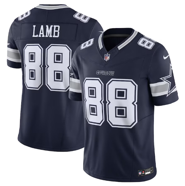 Men's Dallas Cowboys #88 CeeDee Lamb Navy 2023 F.U.S.E. Vapor Limited Stitched Football Jersey