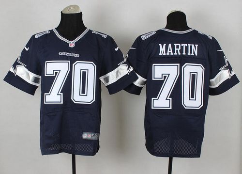 Nike Cowboys #70 Zack Martin Navy Blue Team Color Men's Stitched NFL Elite Jersey