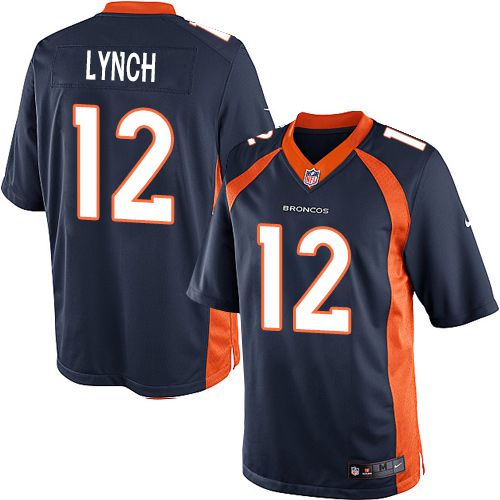Nike Broncos #12 Paxton Lynch Navy Blue Alternate Men's Stitched NFL Limited Jersey