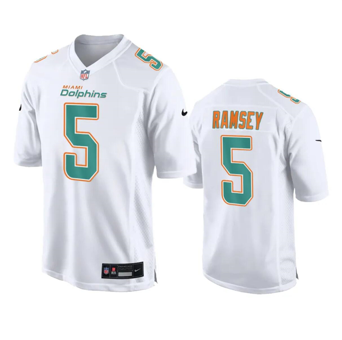 Men's Miami Dolphins #5 Jalen Ramsey White Fashion Vapor Untouchable Stitched Football Jersey