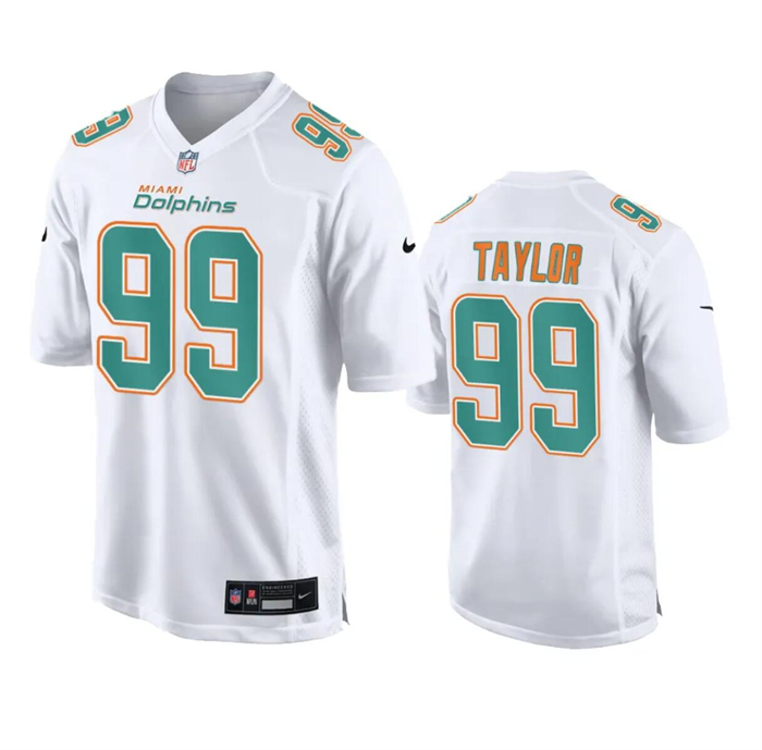 Men's Miami Dolphins #99 Jason Taylor White Fashion Vapor Untouchable Stitched Football Jersey