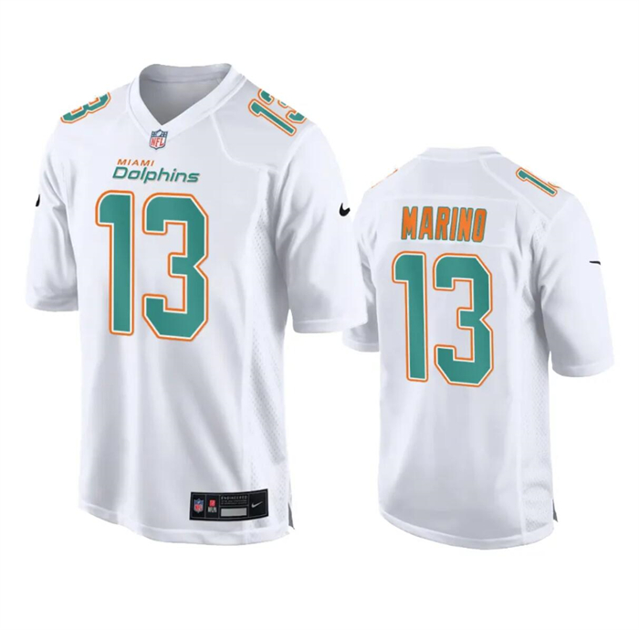 Men's Miami Dolphins #13 Dan Marino White Fashion Vapor Untouchable Stitched Football Jersey